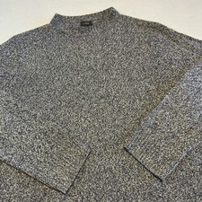 J.Crew Men  s Large Gray Marled Merino Wool Blend Crewneck Sweater FA20