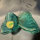 Vintage Waterford Ireland Crystal Butterfly Figurine Paperweight Blue