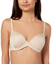 MAIDENFORM One Fab Fit Everyday Modern Demi Underwire Bra sz 34A Nude DM7543