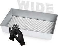 Soil Sifter, Wide Size 17.5 x 11.5 inches with 1/4-inch Mesh, Garden Sieve for