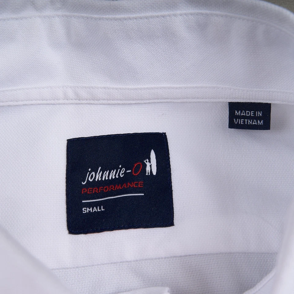 JOHNNIE-O Travis Shirt Mens Small White Long Sleeve Button Stretch - Image 4 of 4