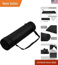 Durable Non-Slip 71" Exercise Yoga Mat - 1/2-Inch Thick with Easy Clean Surface