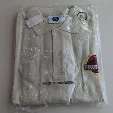 Vintage Jurassic Park 90's Movie Polo Shirt Universal Studios Hollywood NWT Khak