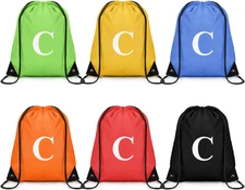 6Pcs Drawstring Backpack Drawstring Gym Bags, Foldable Draw String Backpack with