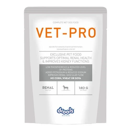 Drools VetPro Renal Wet Dog Food, Kidney Health Support, 140g, Pack of 5
Opens in a new window or ta