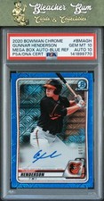 2020 Bowman Chrome Mega Box Gunnar Henderson Blue Auto /150 PSA 10