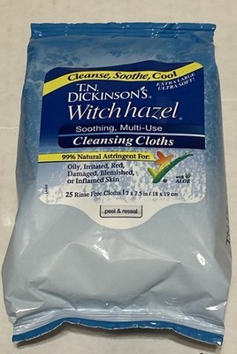 T.N. Dickinson's Witch Hazel Soothing Multi-Use Cleansing Cloths with Aloe 25 Ct