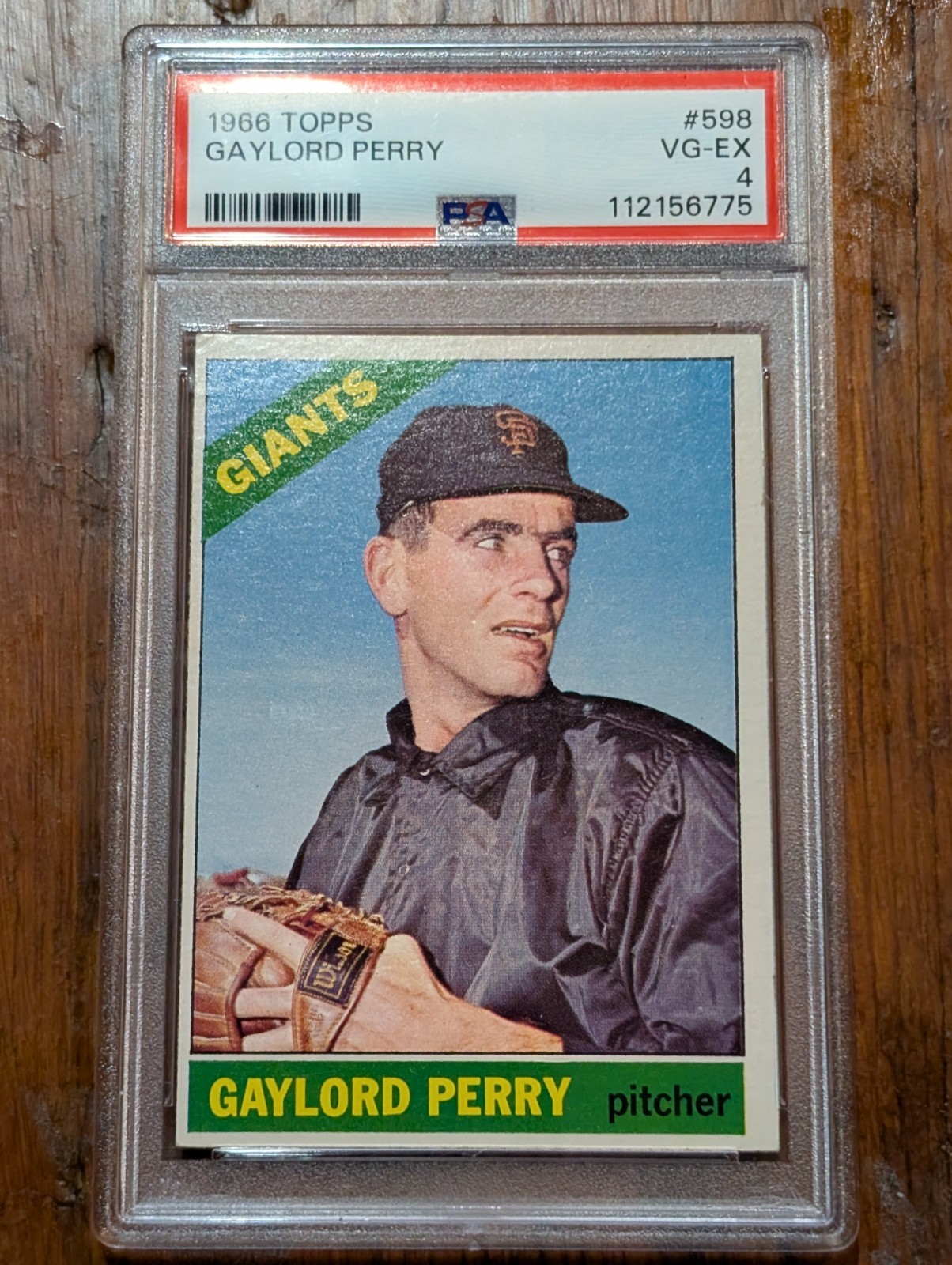 1966 Topps Gaylord Perry PSA 4 #598 San Fransisco Giants