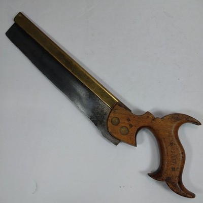 RARE 1800's Drabble & Sanderson Sheffield antique Dovetail And Tenon Saw London