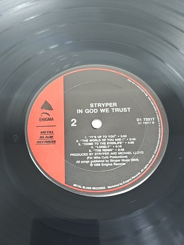 Stryper "In God We Trust" 1988 Vinyl Lp ~Super RARE~ "Club Edition" w/Insert! - Picture 15 of 24