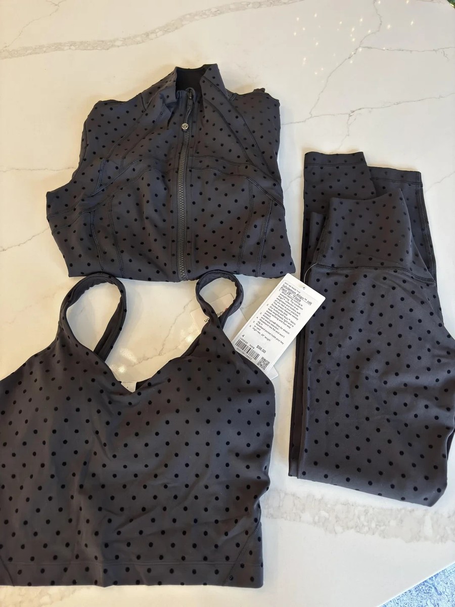 LULULEMON DEFINE JACKET NULU~FLOCKED~POLKA FLOCK BLACK~0~2~4~6~8