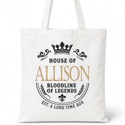 House Of Allison Tragetasche Familienname Geburtstag Geschenk