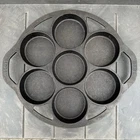 Lodge 7B Cast Iron Biscuit Pan 7 Cup Cornbread Mold USA Vintage Double Handle