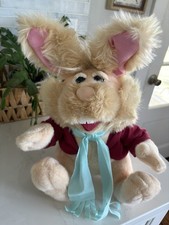 VTG Muppets Bean Bunny 14" Plush Toy Jim Henson Disney Muppet Vision 3D Scarf