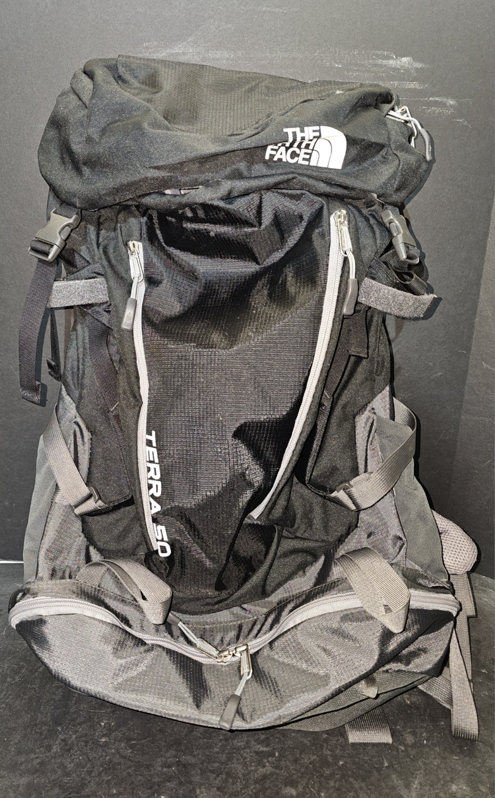 North Face Terra 50 Gray 50L Hiking Backpack External Pockets Hip Belt Support! thumbnail 20