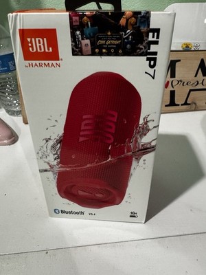 JBL Flip 7 Portable Speaker - Bluetooth Wireless Connectivity, Red