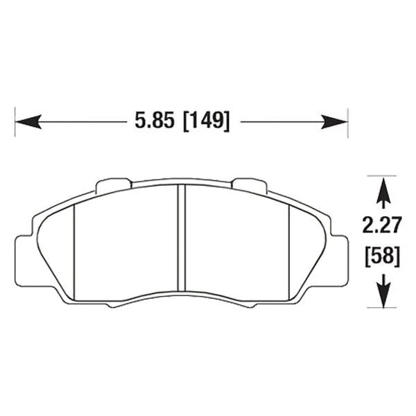 Hawk HB143E.680 Motorsports Performance Blue 9012 Compound Front Brake Pads - Изображение 3 из 3