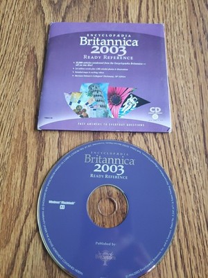Encyclopaedia Britannica 2003 Ready Refererence CD-ROM PC/Mac