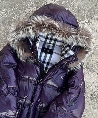 Burberry Black Label Puffer Jacket Glossy Purple