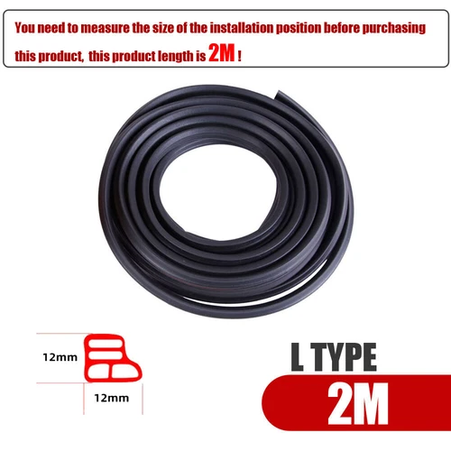 2M Rubber Car Door Trunk Seal Strip Weather Strip Edge Molding Trims Accessories - Picture 11 of 13
