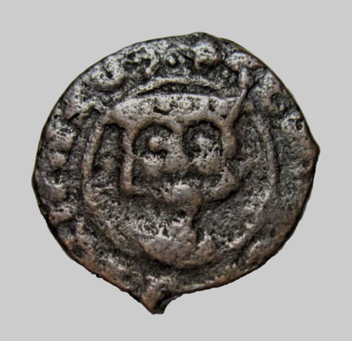 ARMÉNIE, ROYAUME CILICIEN. BRONZE KARDZ. HETOUM II, 1289-1305 AD. CROIX REVERSE - Photo 1/3