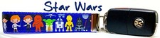 Sci Fi Key Fob Wristlet Keychain 1"wide Zipper pull camera strap handmade