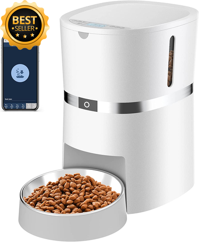 Auto Cat Feeder S36 | 1–6 Meals, Timer, Steel Bowl, 10s Call, Dual Power - Picture 8 of 12