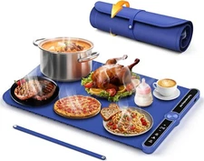 Food Warming Mat ：Upgraded 9 Levels Adjustable Temperature Electric Warming Tray