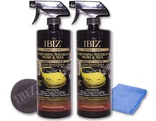 IBIZ® Waterless 64oz Car Wash and Wax – PREMIUM USA Made w/ Carnauba Wax – No...