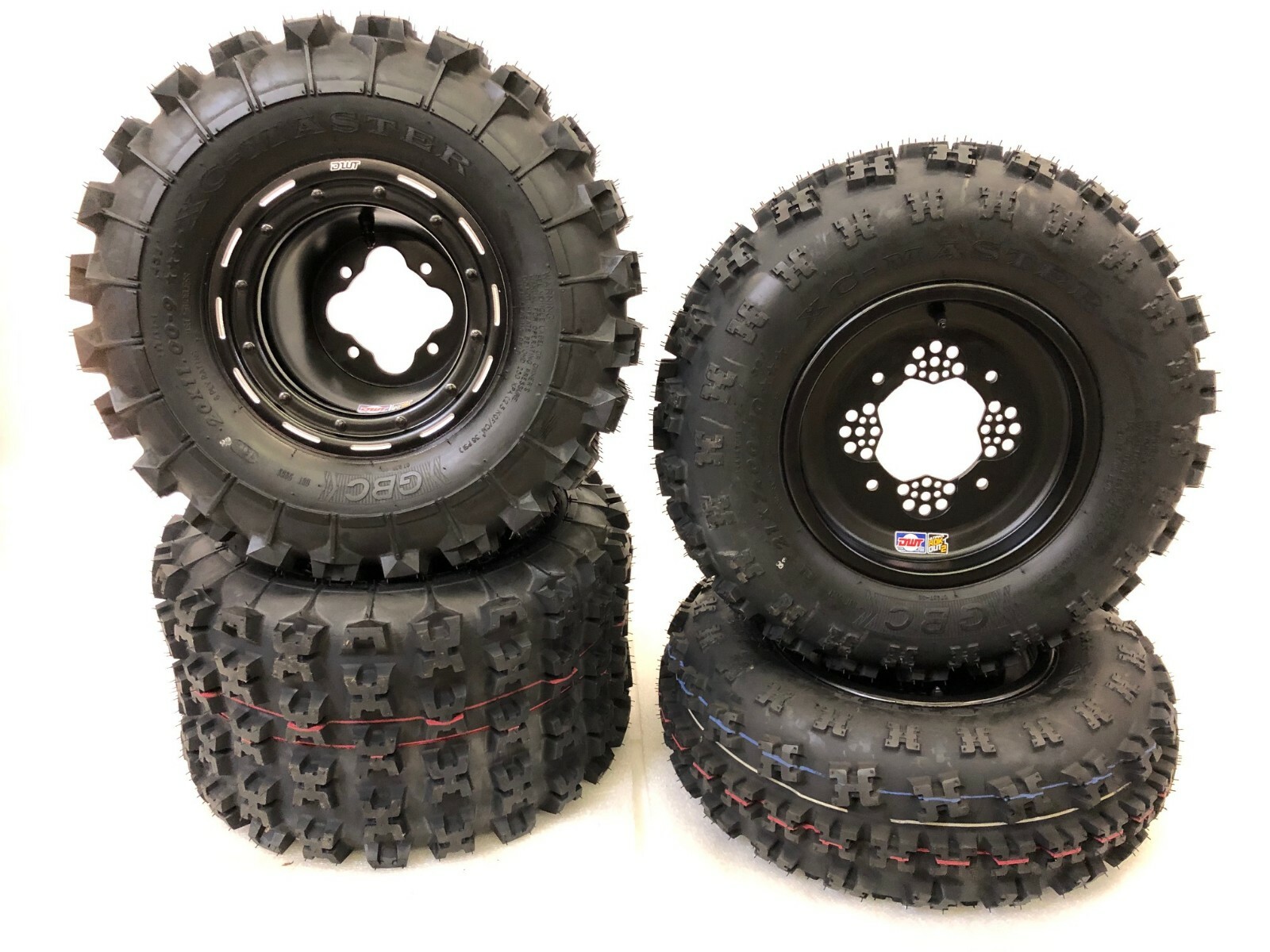 DWT G3 Beadlock Wheels Rims GBC XC Master Tires Front Rear YFZ450 ...