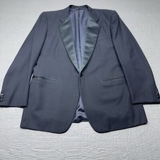 Ermenegildo Zegna Tuxedo Blazer Mens 42 Chest Black Notch Lapel Vintage Classic