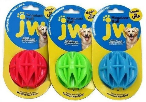 Mega Last Dog Toys Tough Rubber Ball Hollow Fill With Peanut Butter or Treats 3" - Picture 3 of 9
