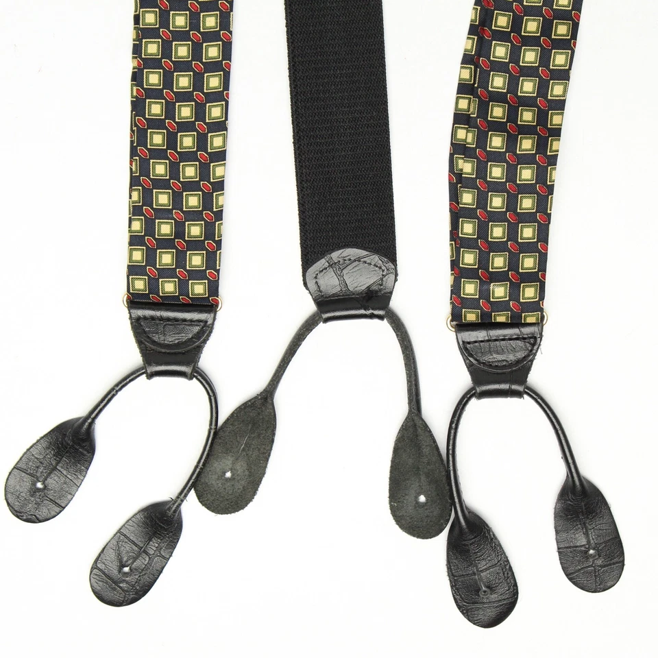 CAS Германии мужской шелк скобы подвески синий золотой зеленый красный геометрический принт  - Изображение 3 из 4