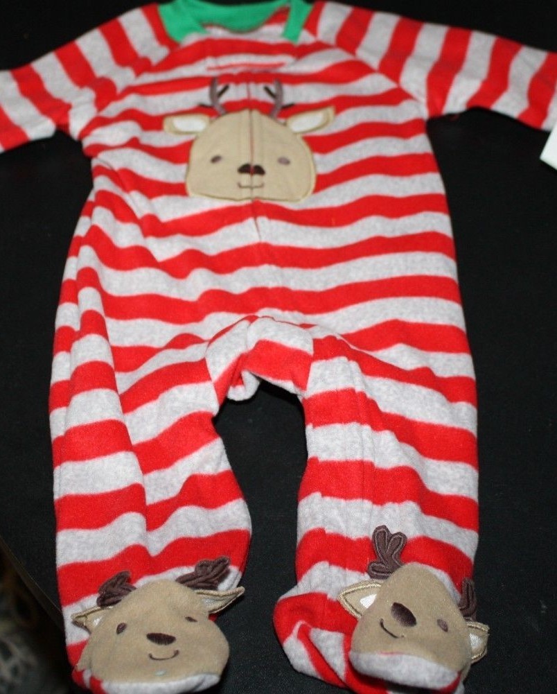 Carter's 1st Christmas Outfit size Newborn Red One Pc Reindeer