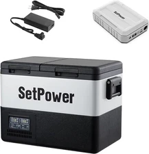 Setpower PT35 Car Refrigerator with PG216 Portable Power Station 0℉-50℉ for Car