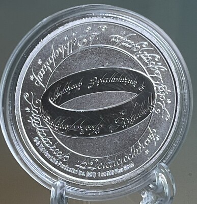 Niue 2021 Silbermünze Herr der Ringe - Der Eine Ring 1 Oz 999 Silber ST
