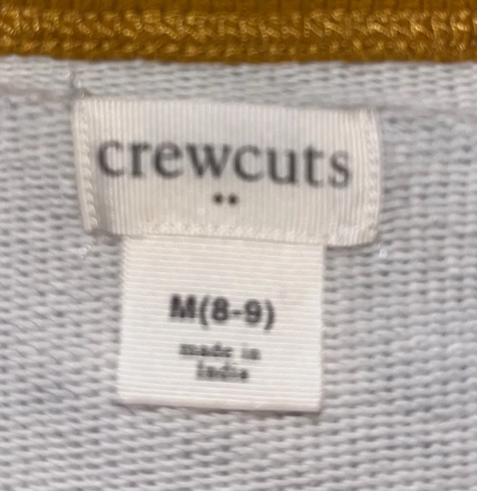 SUDADERA CREWCUTS NIÑOS GRIS Y AZUL CUELLO REDONDO TALLA 8-9 EXCELENTE ESTADO LD3 Foto 2 de 3