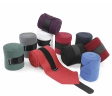 Shires Fleece Polo Bandages-Black