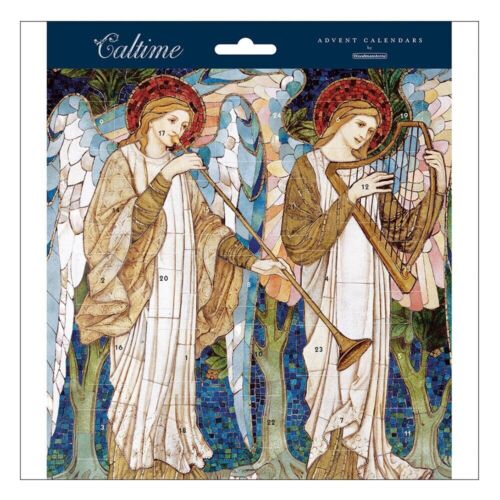 Musical Two Angels Harp and Horn Caltime Advent Calendar 213 x 213 mm - Afbeelding 1 van 1