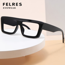 Men Women Square Clear Lens Classic Eyeglasses Large Frame Fashion Glasses Frame