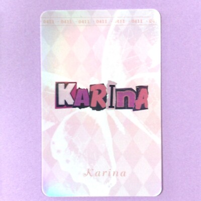 KARINA Aespa TCG 0411 Blonde hair red jersey Foil KPOP IDOL CARD