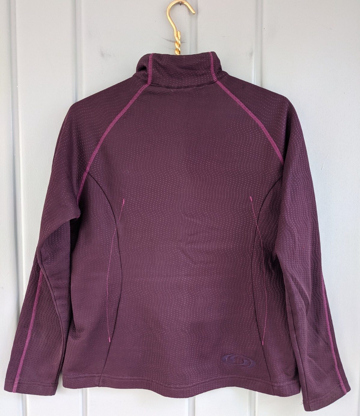 Salomon Actitherm giacca donna grande corsa full zip viola softshell L 12 14