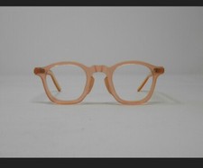 Vintage Gabin Panto 1950 French Eye Glasses Crystal peach pink Lunettes