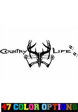 Vinyl Decal Truck Car Sticker Laptop - Hunting Deer Skull Antlers Country