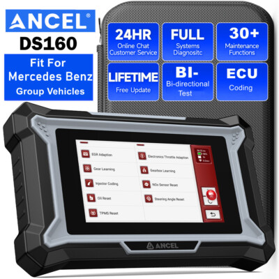 ANCEL DS160 Bidirectional OBD2 Scanner fit for Benz Full System Scan Diagnostic
