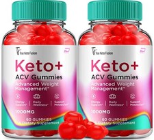 (2 Pack) True Keto Fusion ACV Gummies Supplement - TrueKeto Fusion ACV Gummy...