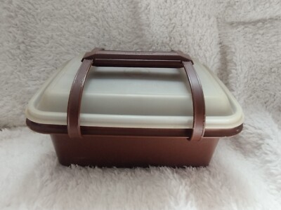 Vintage Tupperware #1254-2 Mini-Paket N Trage Brotdose mit Griff 