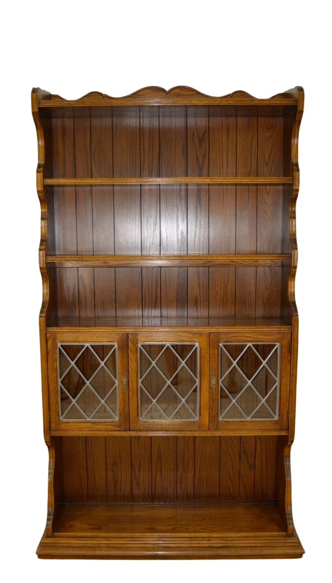 Ethan Allen Royal Charter Oak Bookcase Bookshelf Library Wall Unit