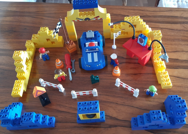 Lego Duplo, Blandet med Batman bil, Aftagelige hjul og…