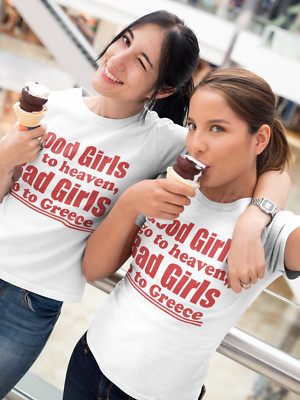 T-Shirt Good Girls Go To Heaven personalisiert mit Urlaubsziel Hühnerparty